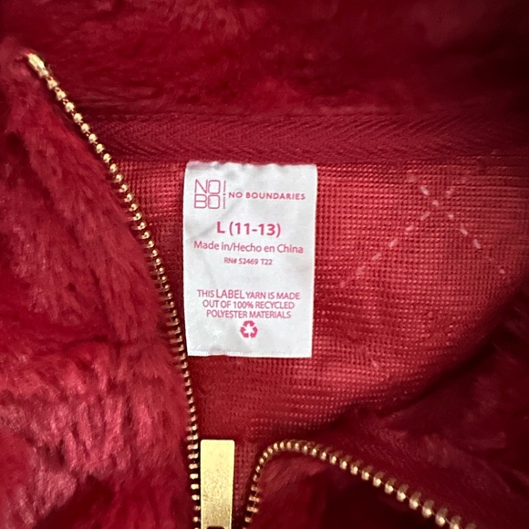 NWOT Burgundy red half zip cozy sweater Size L . - Picture 5 of 11